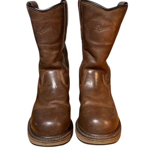 🟤 Danner Steel Yard Wellington Work Boots – Men’s 7 D Brown Pull-On Leather